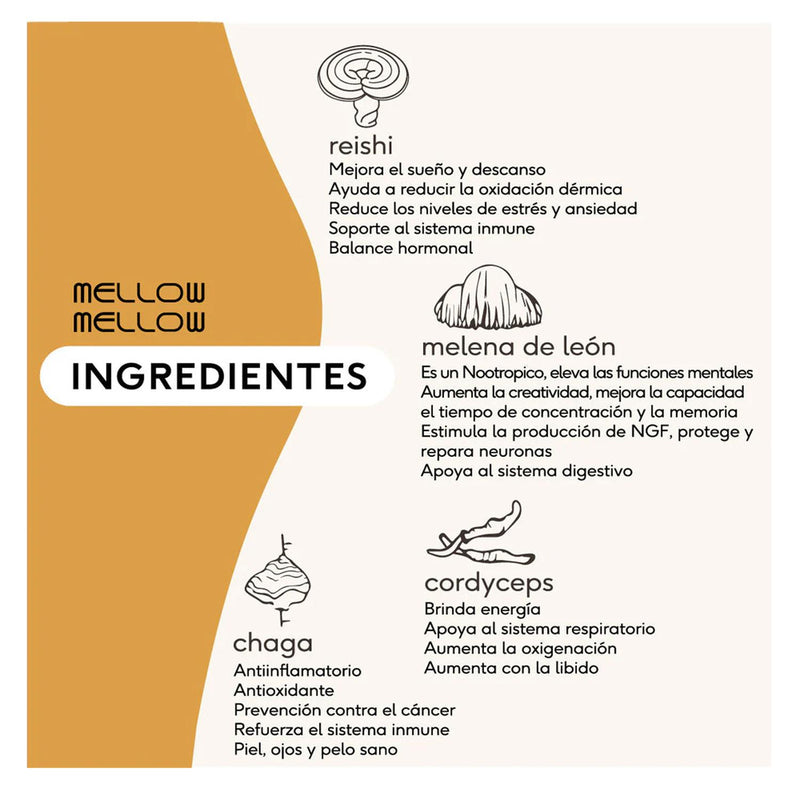 Mellow Fórmula Adaptógena Sabor Golden Milk